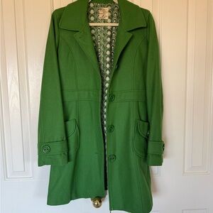 Tulle Vibrant Green Trench Coat